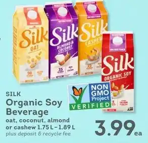 IGA SILK Organic Soy Beverage offer