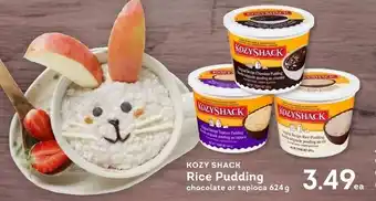 IGA KOZY SHACK Rice Pudding offer