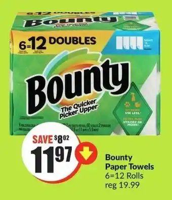 FreshCo Bounty Paper Towels offer
