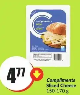 FreshCo Compliments Sliced Cheese 150-170 g offer