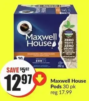 FreshCo Maxwell House Pods 30 pk offer