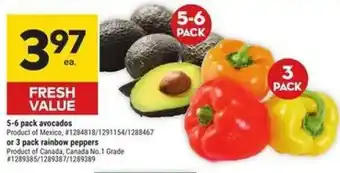 Giant Tiger 5-6 pack avocados offer