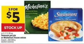 Giant Tiger Swanson pot pie or Michelina's frozen entree offer