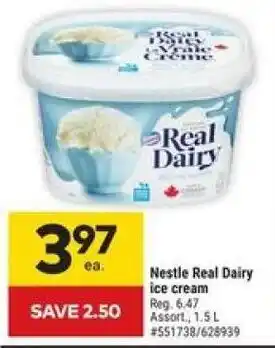 Giant Tiger Nestle Real Dairy ice cream offer