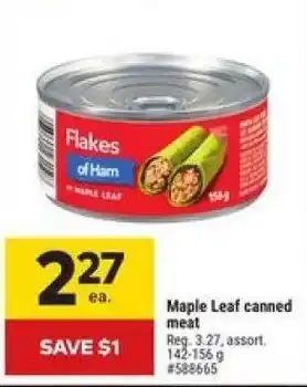 Giant Tiger Maple Leaf canned meat offer