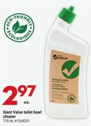Giant Tiger Giant Value toilet bowl cleaner offer