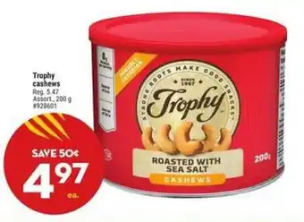 Giant Tiger Trophy cashews offer