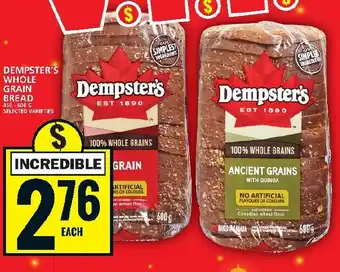 Food Basics DEMPSTER'S WHOLE GRAIN BREAD offer
