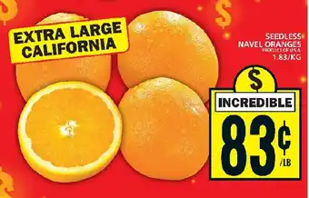 Food Basics SEEDLESS NAVEL ORANGES offer