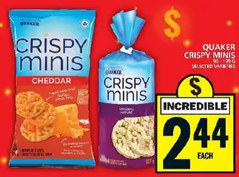 Food Basics QUAKER CRISPY MINIS offer