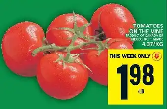 Food Basics TOMATOES ON THE VINE offer