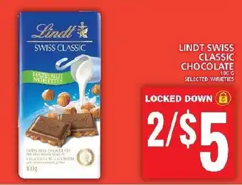 Food Basics LINDT SWISS CLASSIC CHOCOLATE offer