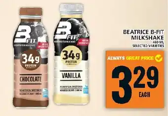 Food Basics BEATRICE B-FIT MILKSHAKE offer