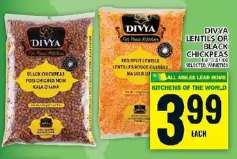Food Basics DIVYA LENTILS OR BLACK CHICKPEAS offer