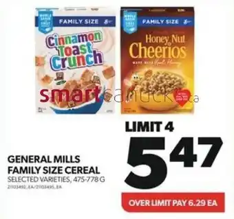 Real Canadian Superstore GENERAL MILLS FAMILY SIZE CEREAL offer