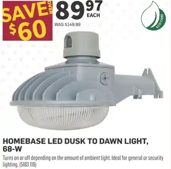 Co-op HOMEBASE LED DUSK TO DAWN LIGHT, 68-W offer