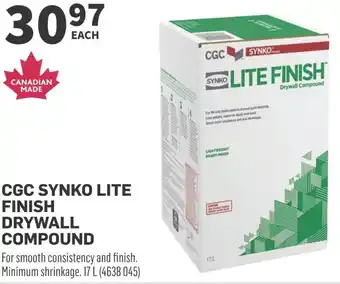 Co-op CGC SYNKO LITE FINISH DRYWALL COMPOUND offer