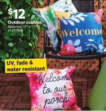 Giant Tiger Outdoor cushion offer