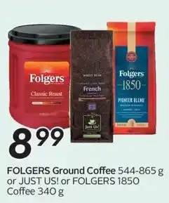 Sobeys FOLGERS Ground Coffee 544-865 g offer