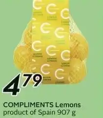 Sobeys COMPLIMENTS Lemons offer