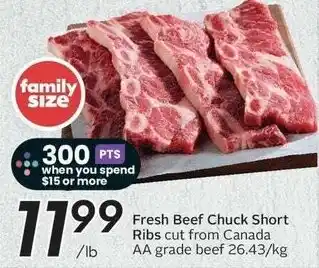 Sobeys Fresh Beef Chuck Short Ribs offer