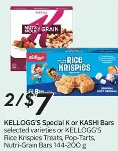 Sobeys KELLOGG'S Special K or KASHI Bars offer