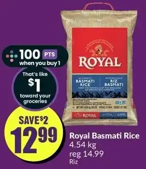 FreshCo Royal Basmati Rice 4.54 kg offer