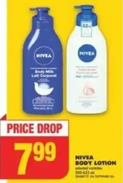 No Frills NIVEA BODY LOTION offer