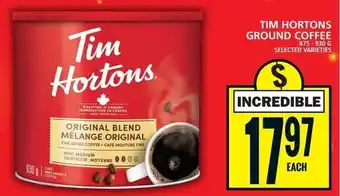 Food Basics TIM HORTONS GROUND COFFEE offer