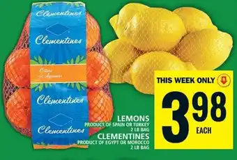 Food Basics LEMONS CLEMENTINES offer