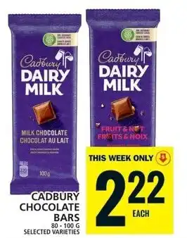 Food Basics CADBURY CHOCOLATE BARS offer