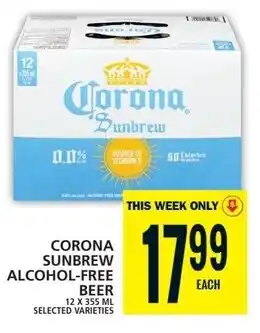 Food Basics CORONA SUNBREW ALCOHOL-FREE BEER offer