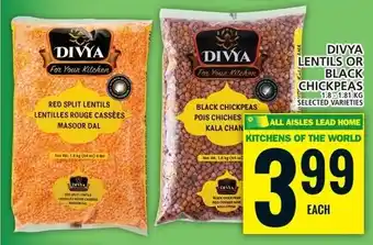 Food Basics DIVYA LENTILS OR BLACK CHICKPEAS offer