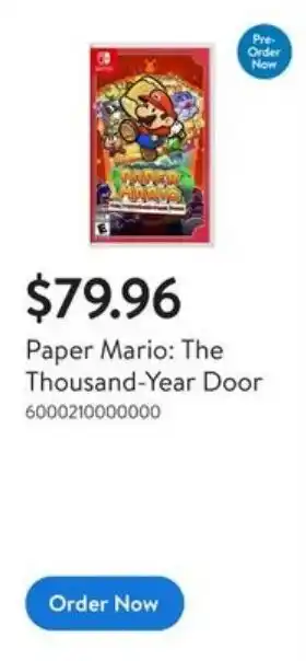 Walmart Paper Mario: The Thousand-Year Door offer