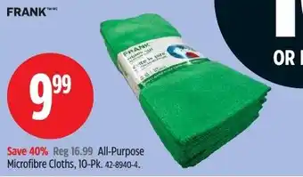 Canadian Tire All-Purpose Microfibre Cloths offer