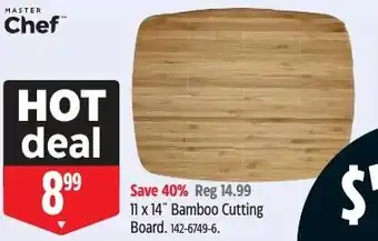 Canadian Tire Master Chef 11 x 14" Bamboo Cutting Board offer