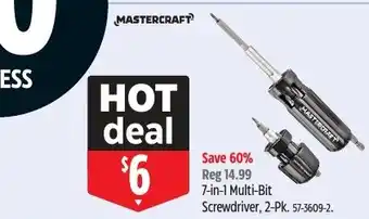 Canadian Tire Mastecraft 7-in-1 Multi-Bit Screwdriver offer