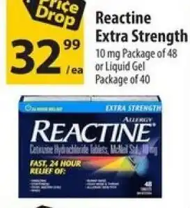 Co-op Reactine Extra Strength offer