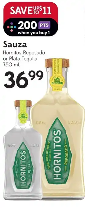 Safeway Liquor Sauza Hornitos Reposado or Plata Tequila offer