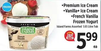 Fairway Market Canada Premium Ice Cream Vanilla+ Ice Cream French Vanilla Frozen Yogurt offer