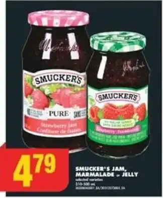 No Frills SMUCKER'S JAM, MARMALADE JELLY offer