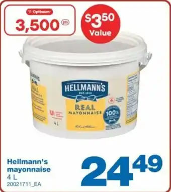 Wholesale Club Hellmann's mayonnaise offer