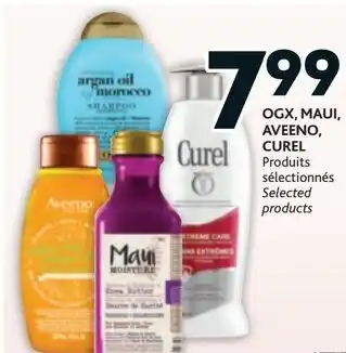 Brunet OGX, MAUI, Aveeno, Curel offer