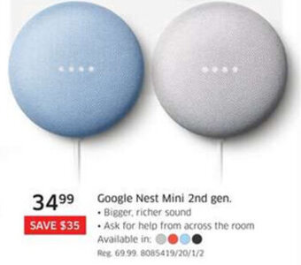 The Source Google Nest Mini 2nd Gen offer