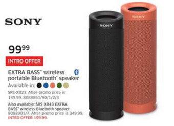 The Source Extra Bass wireless portable Bluetooth' speaker offer