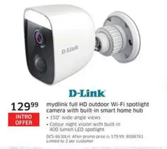 The Source Mydlink full HD outdoor Wi-Fi spotlight offer