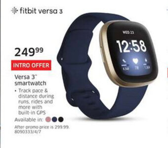 The Source Versa 3' smartwatch offer