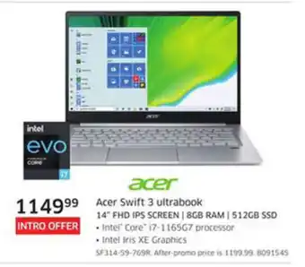 The Source Acer Swift 3 ultrabook offer