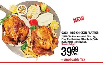 Arz Fine Foods 9263 BBQ CHICKEN PLATTER offer