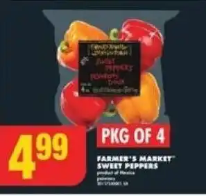 No Frills FARMER'S MARKET SWEET PEPPERS offer